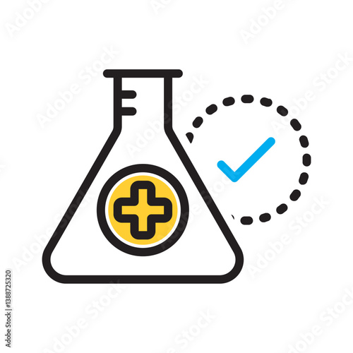 Vector multi color icon for Scientifically proven