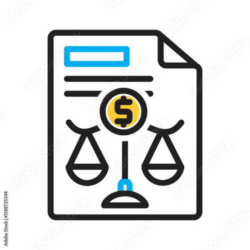 Vector multi color icon for Balance sheet