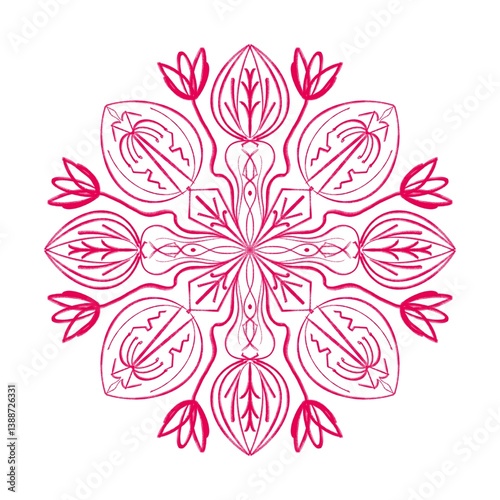 abstract flower background isolated on white background