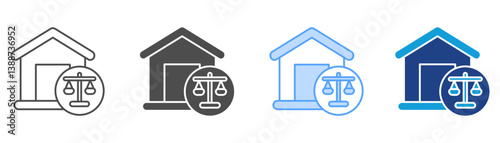 Litigation Icon Set Multiple Style Collection