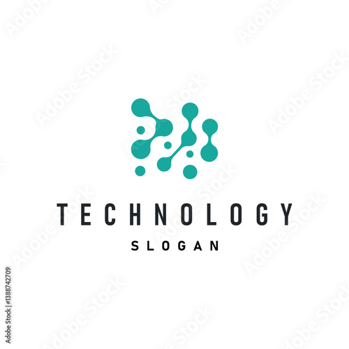 cell neuron technology logo design illustration data simple abstract modern template brand product