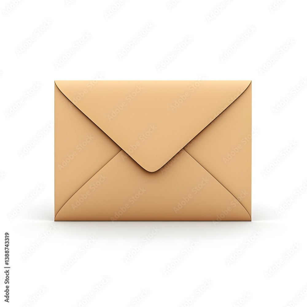 Envelope isolated on a white background Envelope isolated on a white background