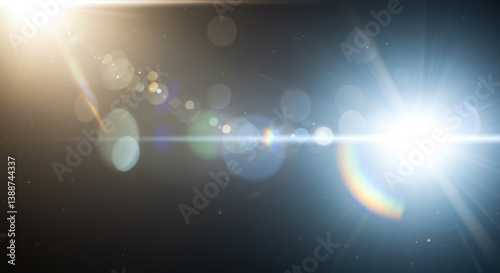 太陽光フレアレンズ効果抽象的な背景素材