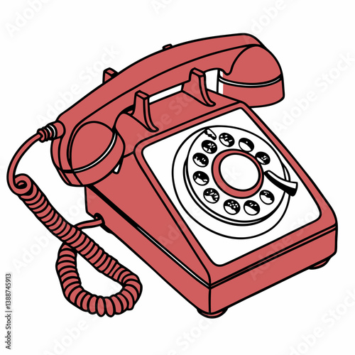 retro phone vector illustration