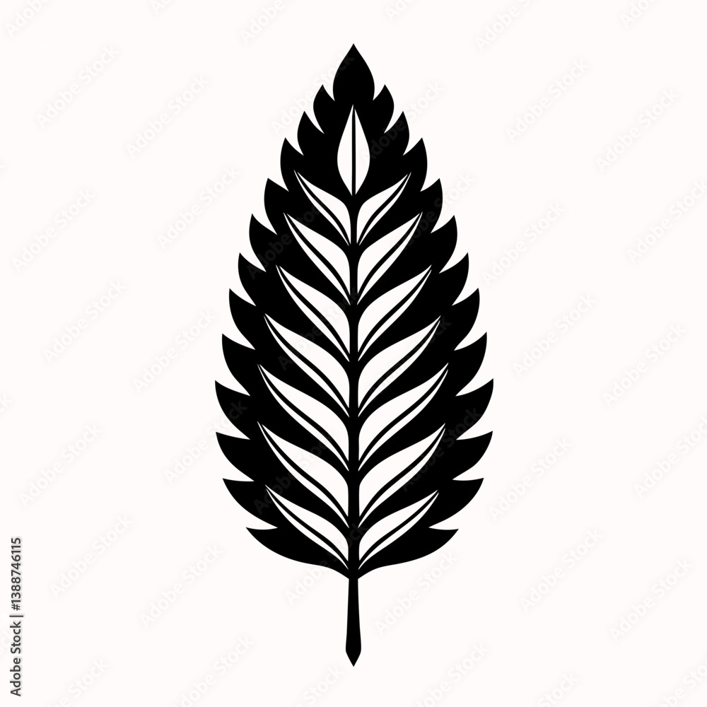 Fototapeta premium vector leaf silhouette