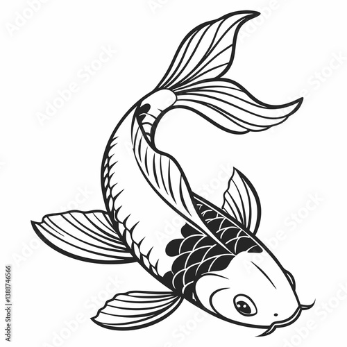 black and white fish