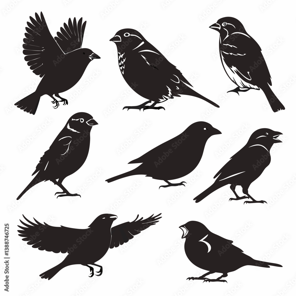 set of birds set of birds