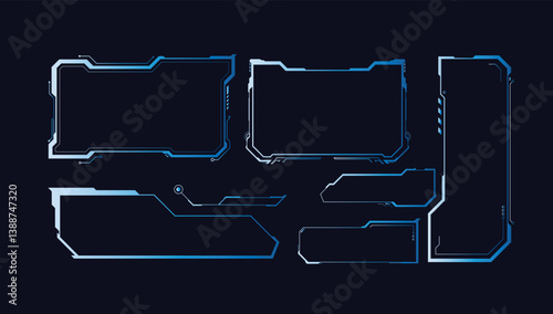 abstract sci fi frame template layout design concept background. vector illustration