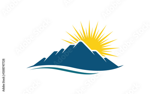 Mountain icon Logo Template illustration design v.10