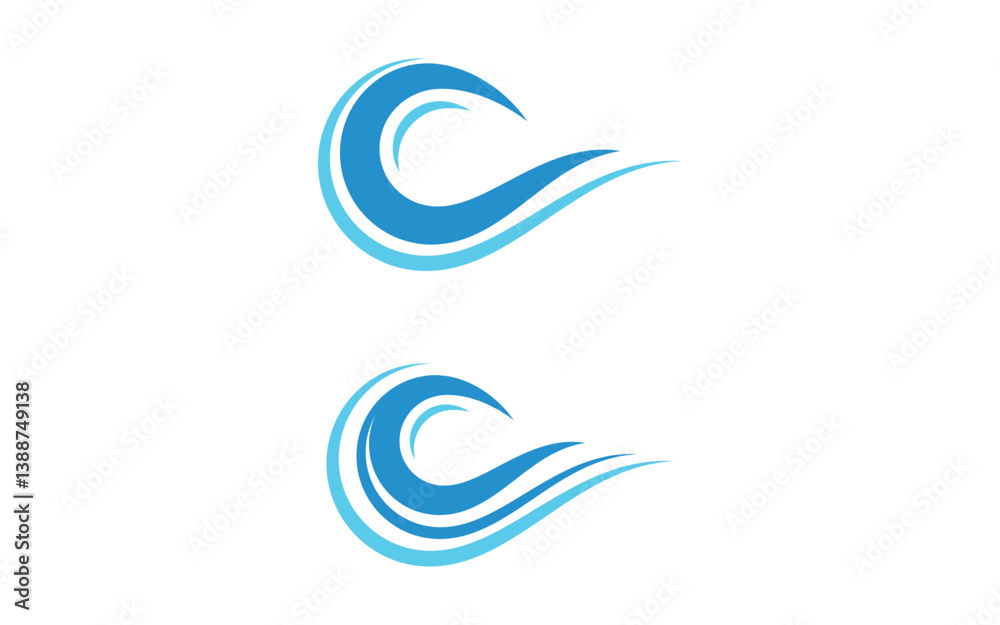 Water wave liquid vector Logo illustration design V1.58 Water wave liquid vector Logo illustration design V1.58