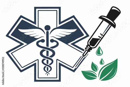 Medicine Logo Template Design Vector, Emblem, Design Concept, Creative Symbol, Icon