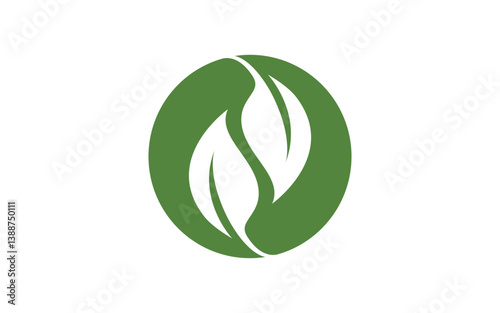 Nature leaf ecology vegan concept Logo illustration v.74