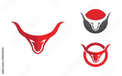 Taurus Horn Logo Template vector icon illustration design v.3