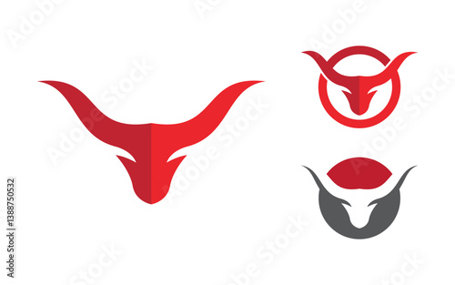 Taurus Horn Logo Template vector icon illustration design v.4