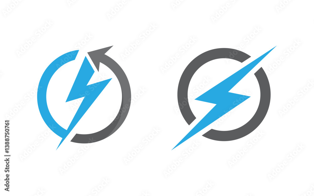 Lightning vector logo icon illustration design v.4 Lightning vector logo icon illustration design v.4