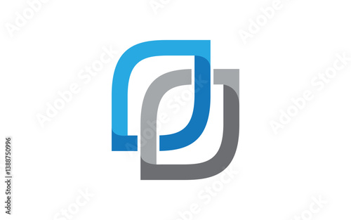 Chain Linked Logo Business corporate illustration v.18