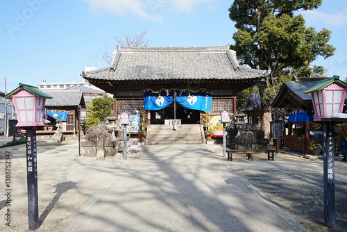 Toyotamahime-jinjya Shrine at Ureshino Onsen or Hot Spring, in Saga, Japan - 日本 佐賀 嬉野温泉 豊玉姫神社	