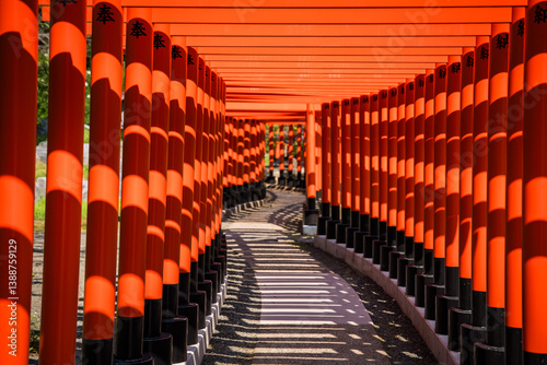 Takayama Inari Shrine in Ushigatacho, Tsugaru, Aomori, Japan