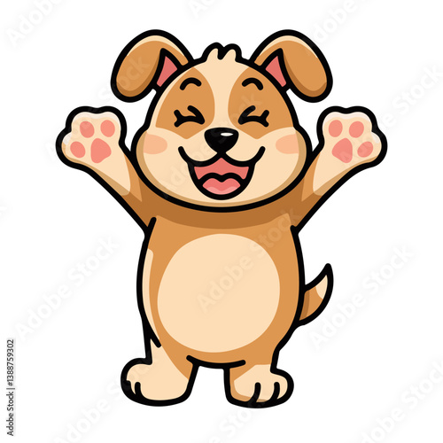 A cartoon chow chow dog vector illustration