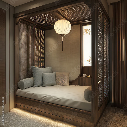 Modern bed design mini bedroom