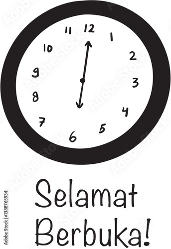 happy iftar ramadhan theme black and white