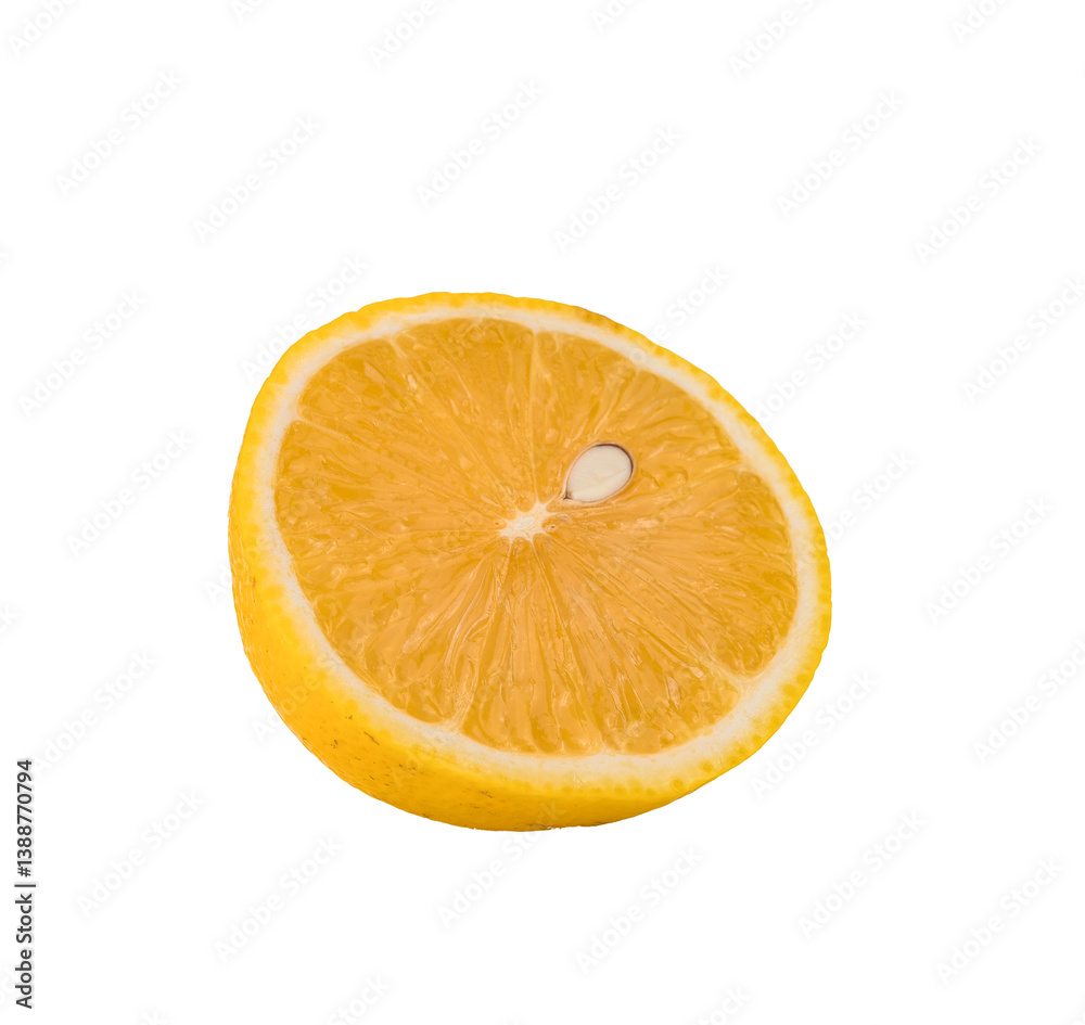 Ripe half fruit isolated on transparen png. full depth of field Ripe half fruit isolated on transparen png. full depth of field