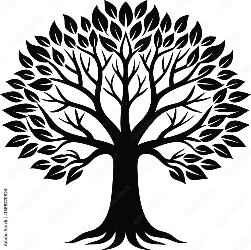 Obraz premium tree silhouette vector design