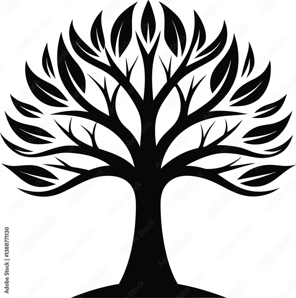 Obraz premium tree silhouette vector design