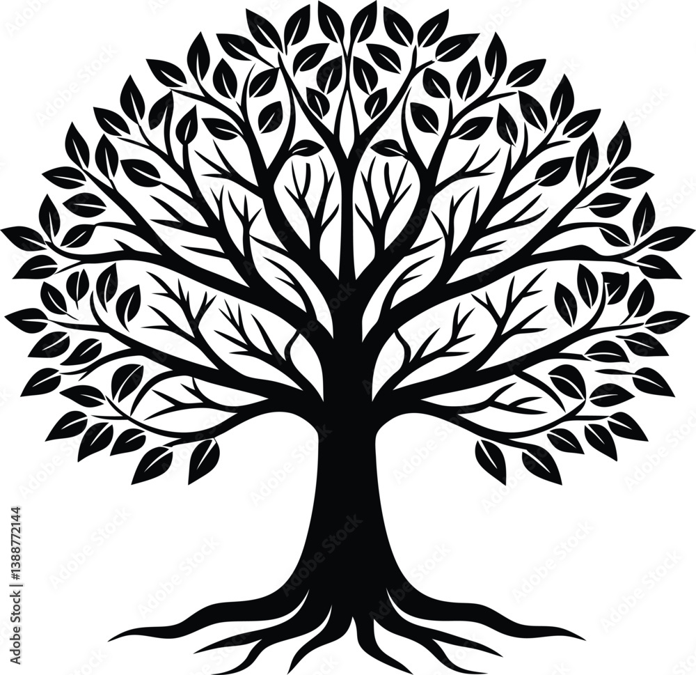Obraz premium tree silhouette vector design