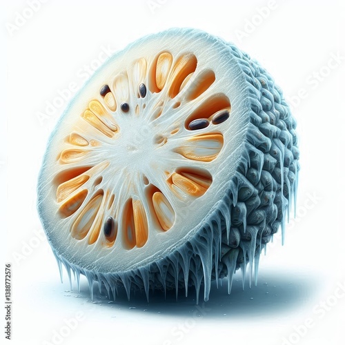 Icy jackfruit delight a frosty take on tropical flavors and textures