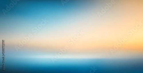 Blurry sunset over tranquil water