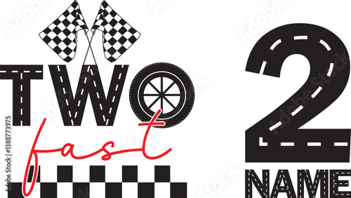 Two Fast Birthday Boy, Racing Car, Formula 1 Car