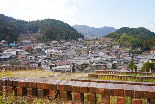 Obraz na płótnie Hasami Pottery Village and Site of the Hizen Hasami Ceramic Kiln and Hasami Pottery Town in Nagasaki, Japan - 日本 長崎 波佐見町 中尾上登窯跡と陶磁器の街 w salonie