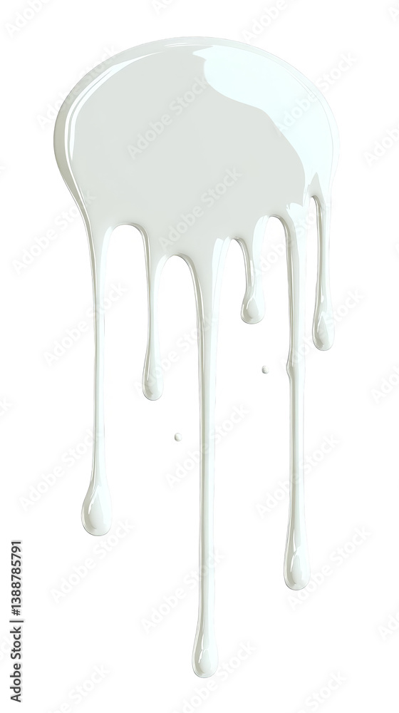 White Paint Drip Illustration Isolated On Transparent Black Background White Paint Drip Illustration Isolated On Transparent Black Background