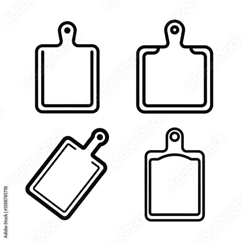 Cutting Board Vector Simple Design.