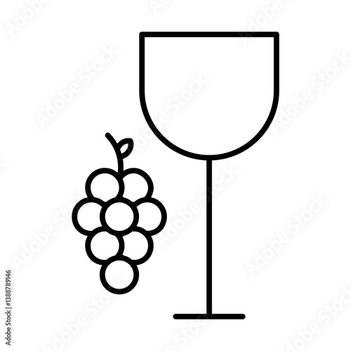 wine line icon