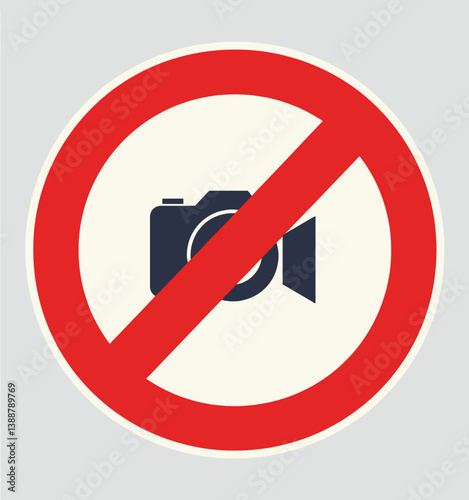 No Photography or Filming Red Circle Sign