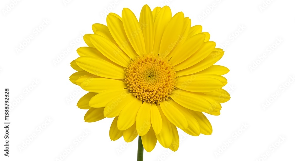 Sunny Gerbera Daisy: Vibrant Yellow Bloom AI Generated Sunny Gerbera Daisy: Vibrant Yellow Bloom AI Generated