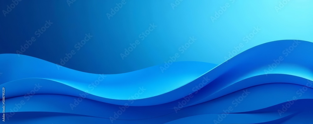 Fototapeta premium Smooth blue wave pattern design for modern backgrounds, vector, backdrop