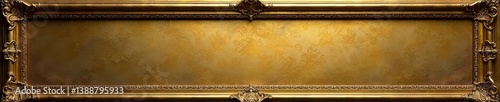 Ornate gold frame, golden ratio, vintage style, art, reflection, retro