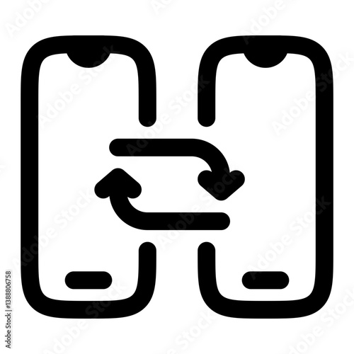 two phones with arrows