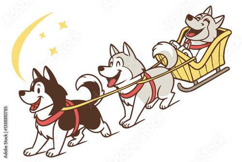 Cute cartoon vector illustration art of a happy girl with her funny pet dog and horse, like a comic drawing