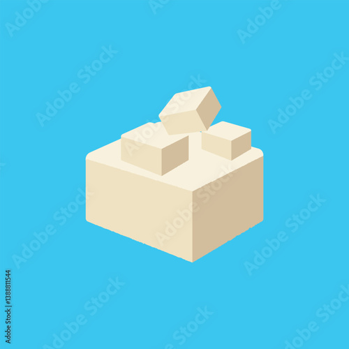 Paneer isolated design.