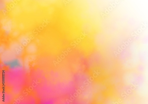 Digital Painting Featuring Softly Blended Hues of Yellow, Orange, and Pink Creating a Warm and Radiant Texture with Subtle Variations