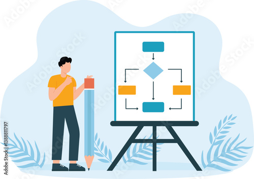 Business Strategy or business planning, business plan and making project task concept
