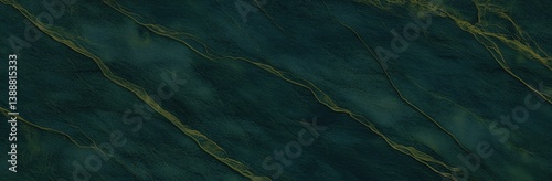Elegant Dark Green Marble Surface with Subtle Veins and Luxurious Finish
