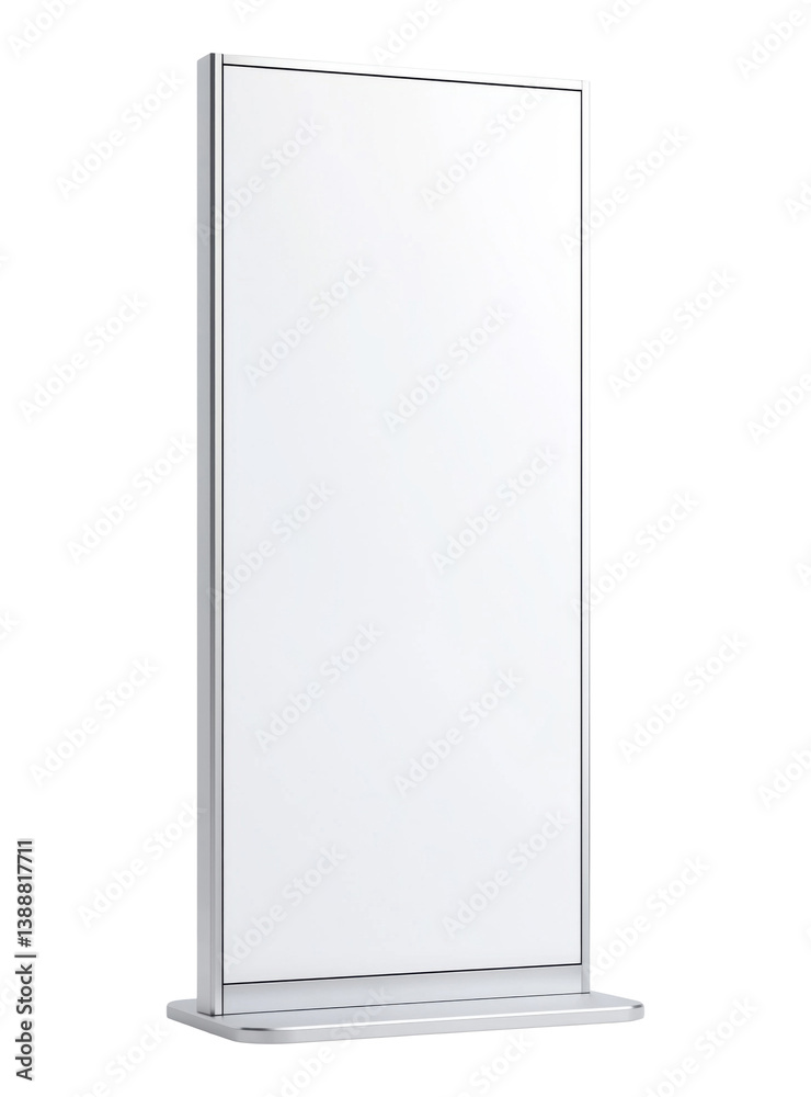 Fototapeta premium Blank vertical roll up banner isolated on white background