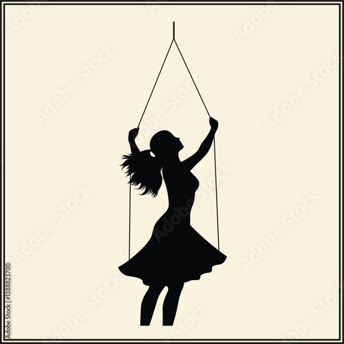 Circus Trapeze Silhouette, Aerial Display