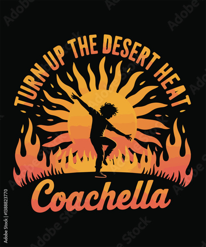Turn Up The Desert Heat – Fire Festival T-Shirt Art