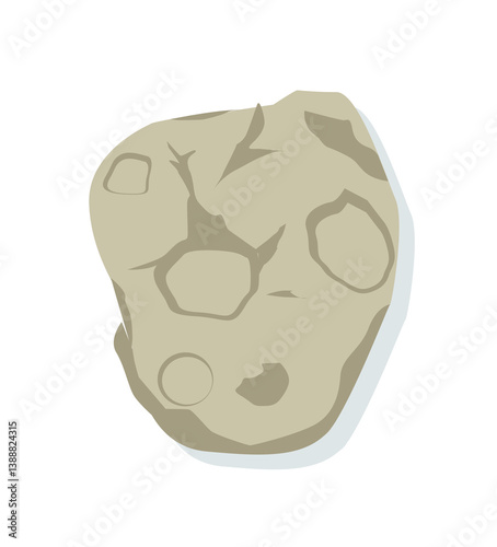 Space asteroid. Stone asteroid belt.Large asteroid, 